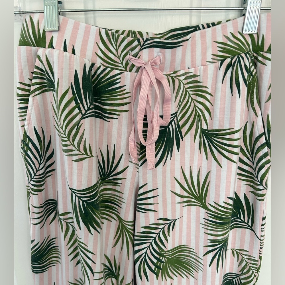 Lands' End Palm Leaf Pajama Lounge Pants Size XS - Picture 2 of 4
